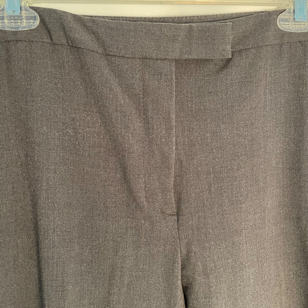 ELLEN TRACY Pants Womens‎ 12 Stretch Trouser Dress Pant Mid Rise Zip Gray